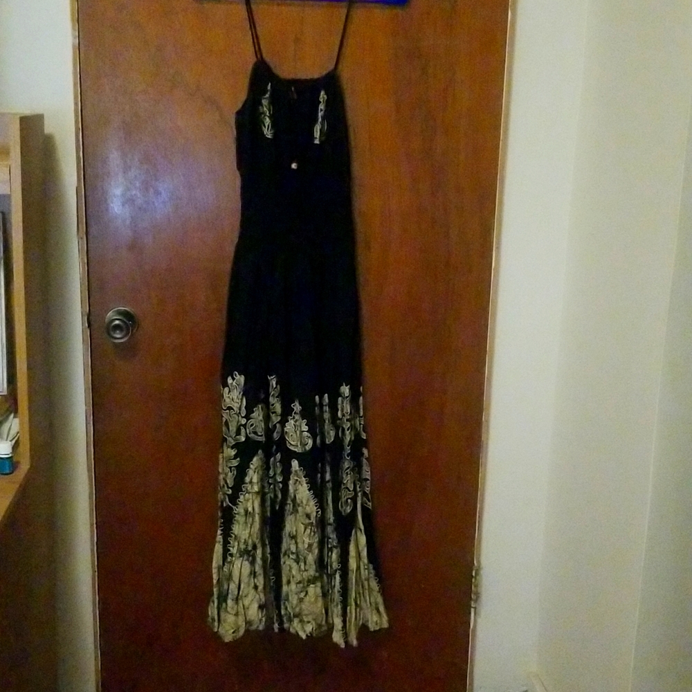 Black and gold dress